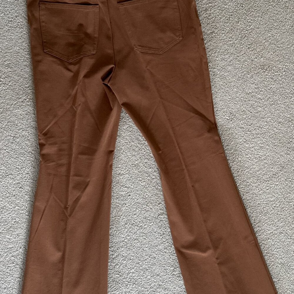 LOFT Boot Cut Pants in Warm Brown - Picture 2 of 5